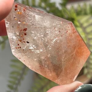 Red Hair Rutile Freeform | Rutilated Quartz Freeform | Quartz With Inclusions | Faceted Freeform