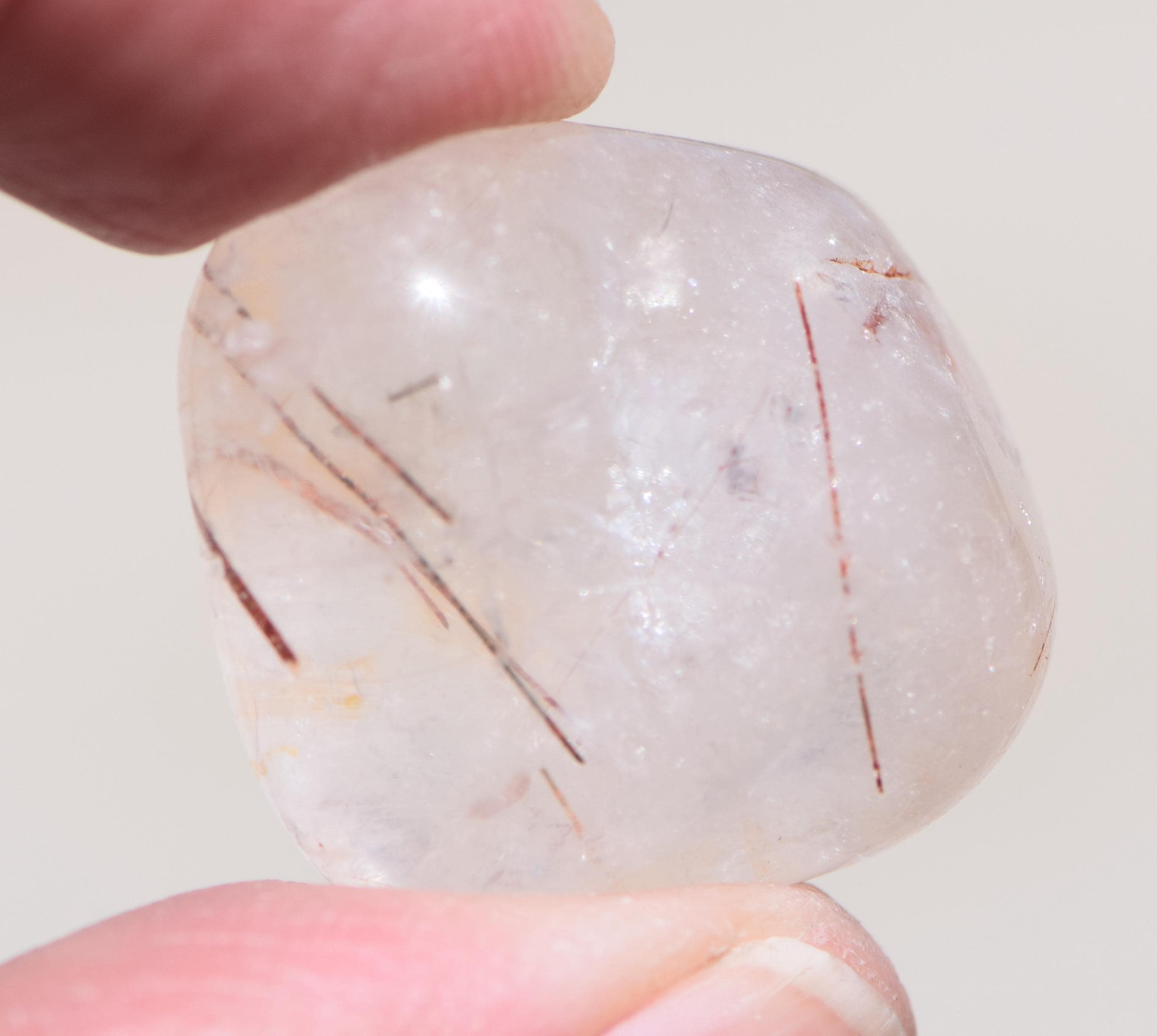 Red Rutilated Quartz Pebble