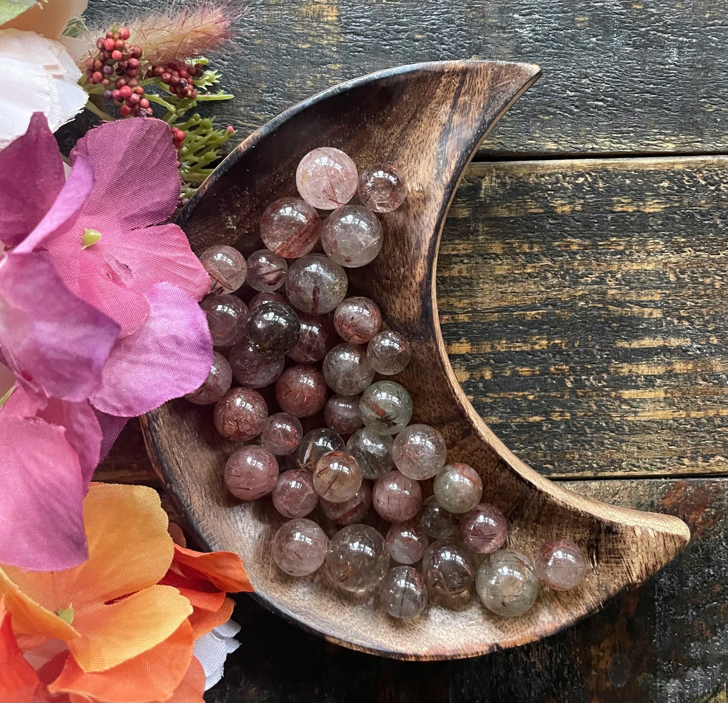 Red Rutilated Quartz, Red Rutilated Quartz Sphere, Qty. (1) Mini Sphere