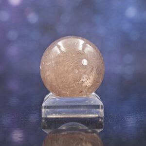 Small Polished Rutilated Quartz Sphere From Brazil | Rutile Inclusions | 24.9mm | 21.3 Grams
