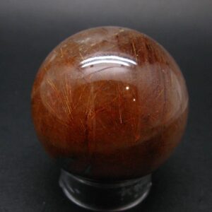 Rutilated Quartz Sphere W/ Rutile From Brazil - 2.0" - 178 Grams