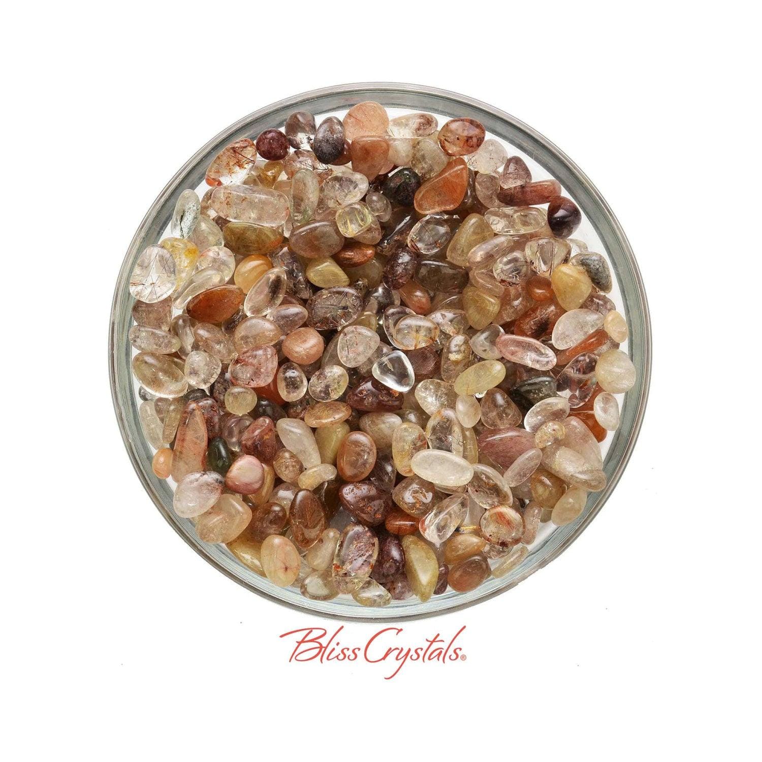 Rutilated Quartz Mini Small Size 28 Gm Tumbled Stone For Jewelry & Crafts #rq20