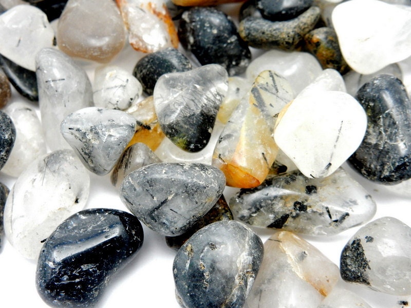 Tumbled Rutilated Quartz Crystals – Petite Chakra Stones
