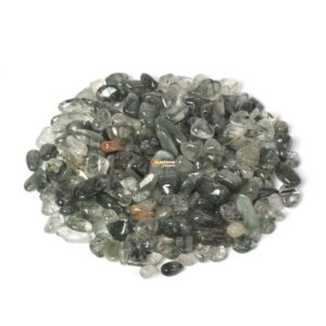 Green Rutilated Quartz Gemstone Polished Chips Crushed Tumbled Stone Crystal Healing Embellishments 100 Grams