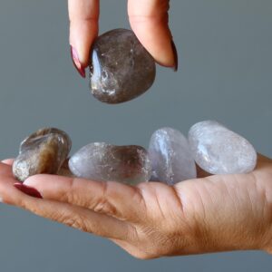 Rutilated Quartz Tumbled Stone Crystal Strands