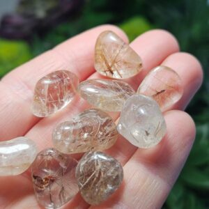Rutilated Quartz - Rutilated Quartz Tumble - Rutilated Quartz Stone - Rutilated Quartz Specimen - Clear Quartz With Rutile - Polished Quartz