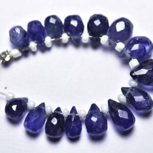 Blue Sapphire Teardrop Beads -15 Pcs - Natural Faceted Sapphire Tear Drop Briolettes - Size Is 4x6 - 8x5mm #2071 Blue Sapphire Teardrop Beads -15 Pcs - Natural Faceted Sapphire Tear Drop Briolettes - Size Is 4x6 - 8x5mm #2071