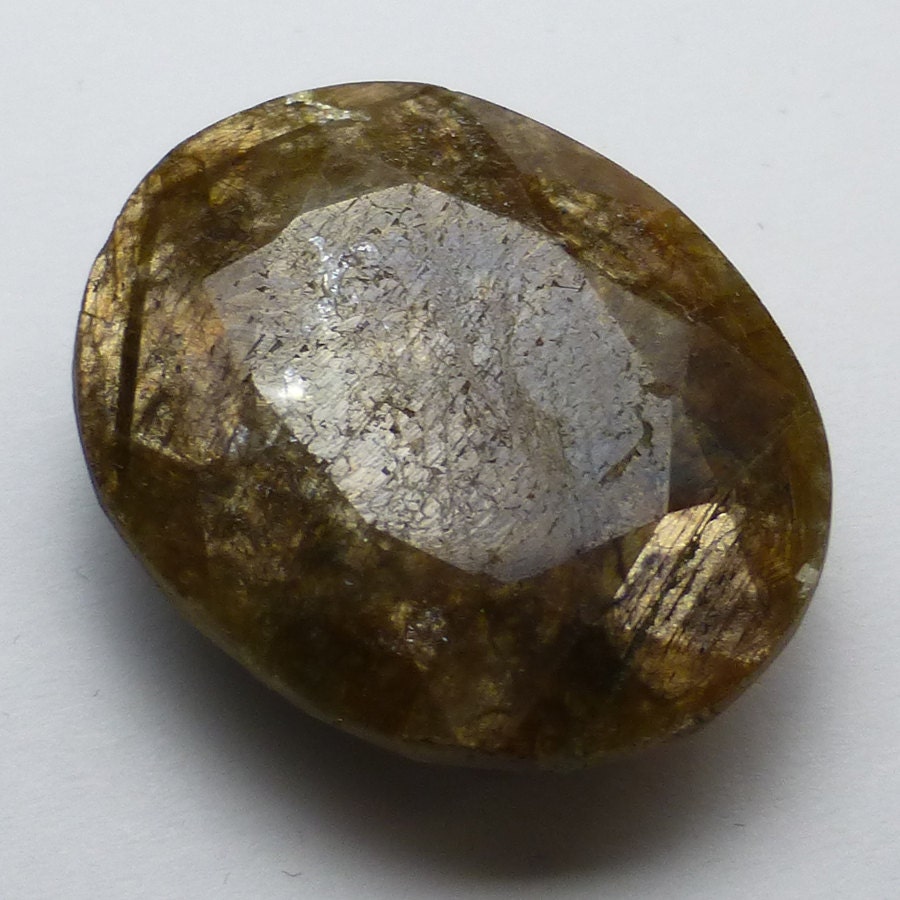 39.860 Carats Golden Sapphire Loose Gemstone Cabochon Hand Faceted Oval Natural Untreated Large September Birthstone One Of A Kind