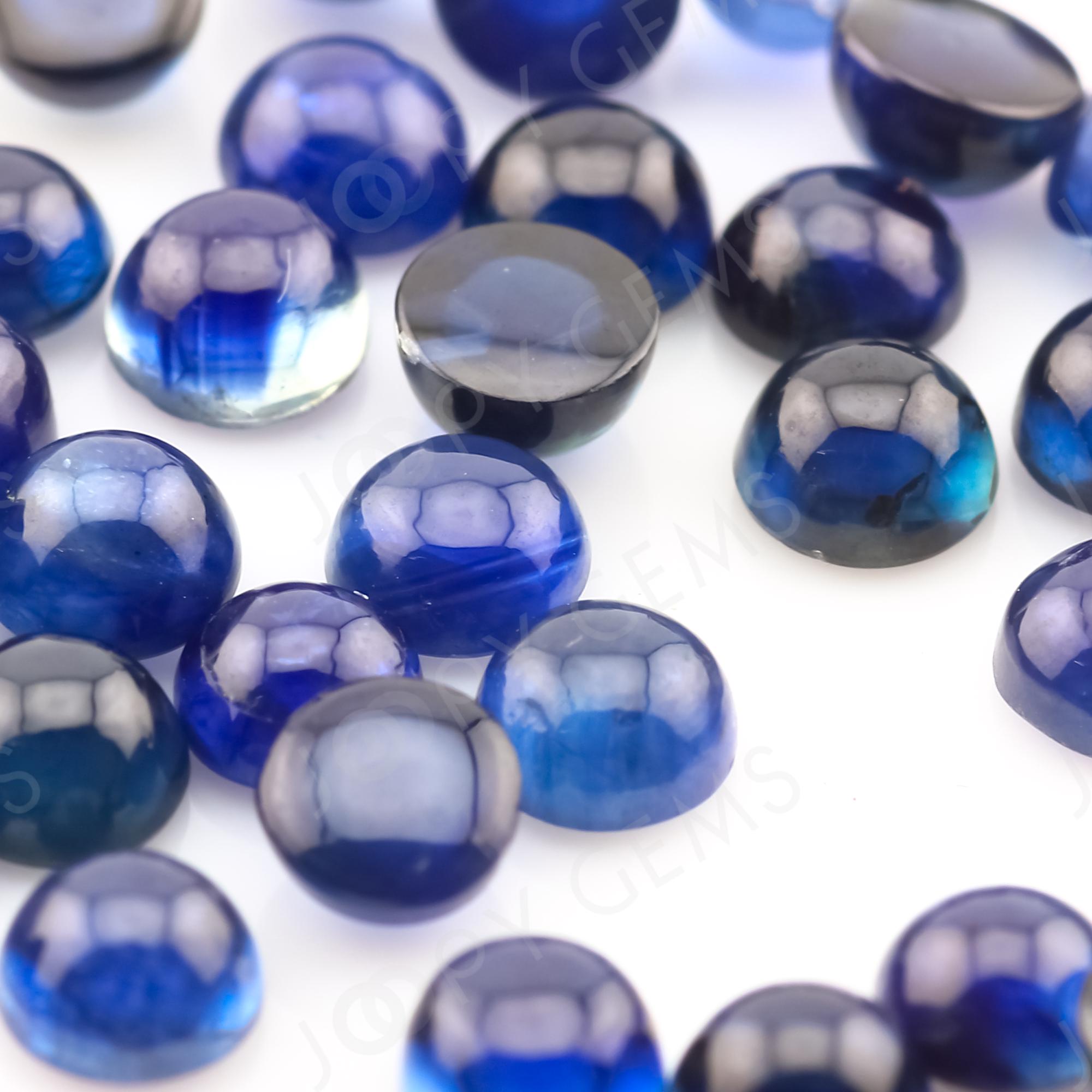Blue Sapphire Cabochon 3mm Round - Per Stone