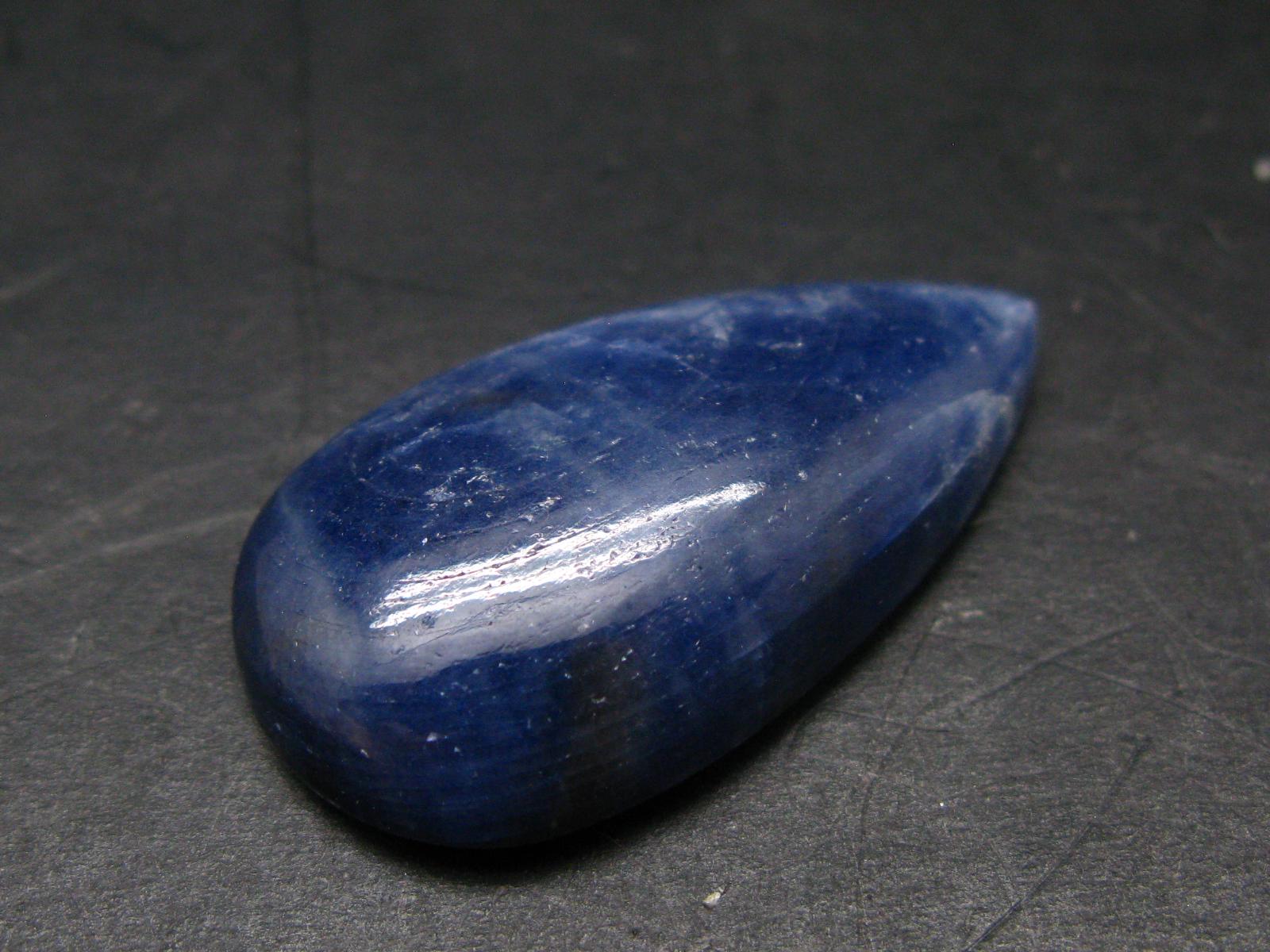 Blue Sapphire Corundum Cabochon From Madagascar - 1.5" - 13.65 Grams Blue Sapphire Corundum Cabochon From Madagascar - 1.5" - 13.65 Grams