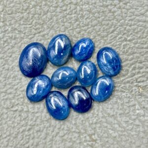 Blue Sapphire Cabochon Gemstone Lot (10 Pieces) - 24.5 Carat, 7-11mm