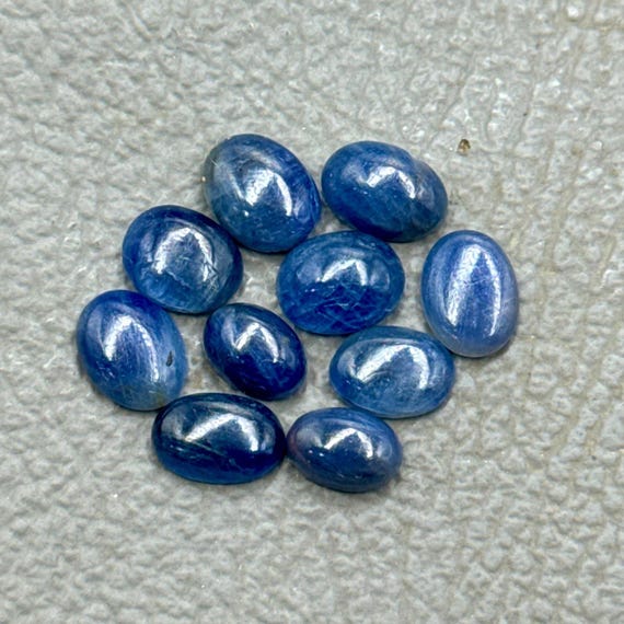 Blue Sapphire Cabochon Gemstone Lot (10 Pieces) - 24.95 Carat, 8-9mm