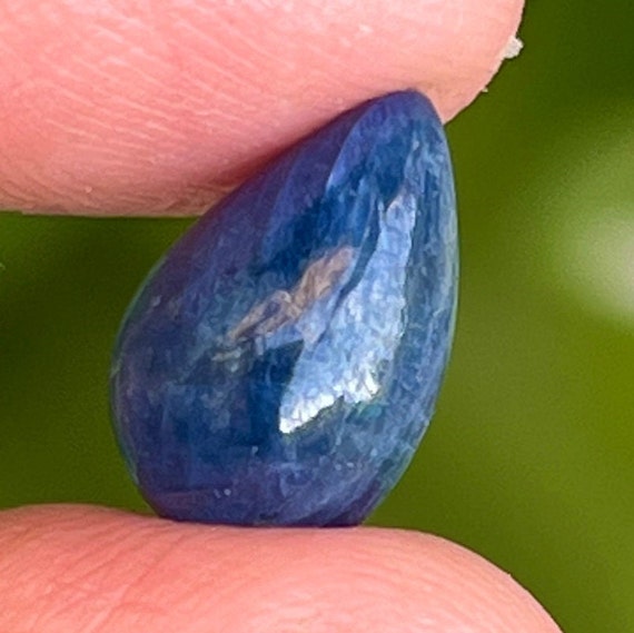 Natural Blue Sapphire Cabochon Pear Shape, 6.20 Carat Natural Blue Sapphire Cabochon Pear Shape, 6.20 Carat