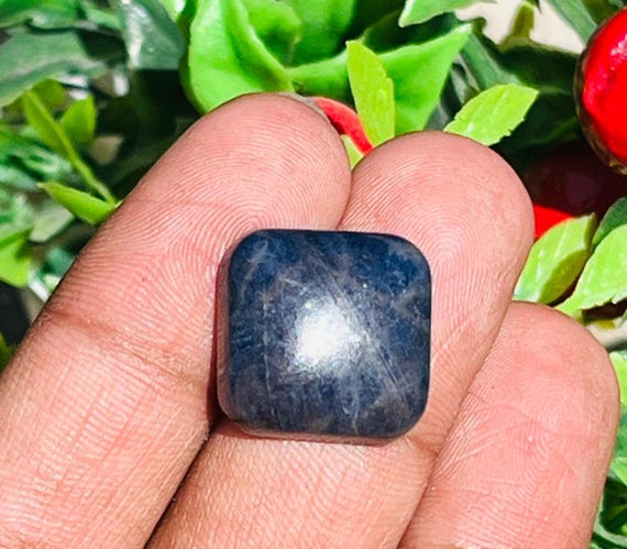 Natural Blue Sapphire  Silky Star  Cabochon Natural Star Blue Jewelry Making Supply Blue Sapphire Corundum Crystal Family 40 Carat Free Size