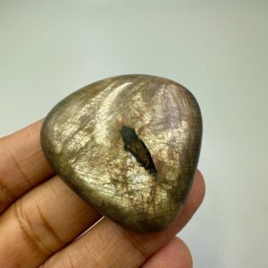 Natural Grey Sapphire Cabochon – 150 Ct | Rare Grey Sapphire Gemstone | Large Polished Cabochon