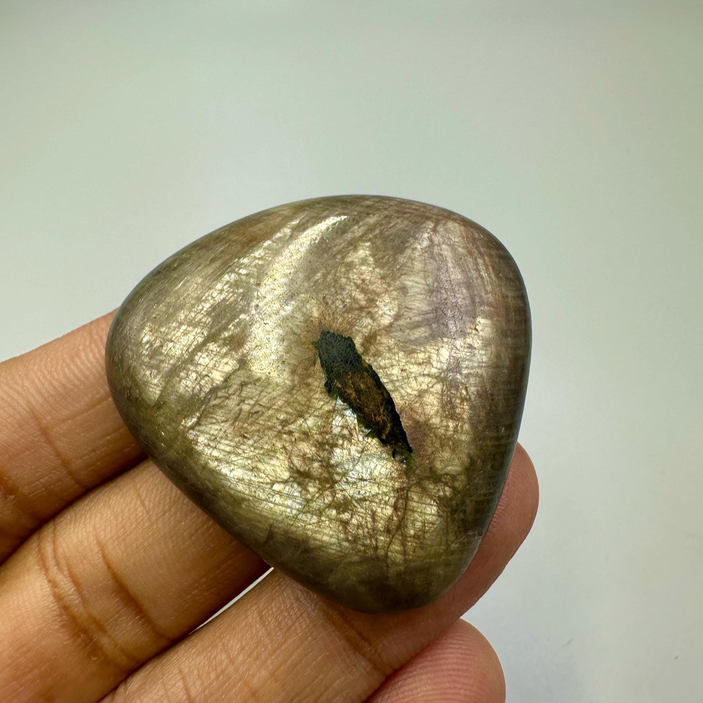 Natural Grey Sapphire Cabochon – 150 Ct | Rare Grey Sapphire Gemstone | Large Polished Cabochon