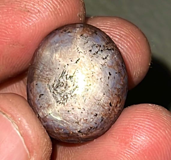 Natural Star Grey Sapphire Cabochon: Untreated Gemstone, September Birthstone (19x16x9 Mm, 30.20 Carats) Natural Star Grey Sapphire Cabochon: Untreated Gemstone, September Birthstone (19x16x9 Mm, 30.20 Carats)