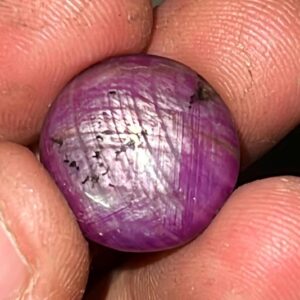 Natural Star Purple Sapphire Cabochon: Untreated Gemstone, 23.90 Carats