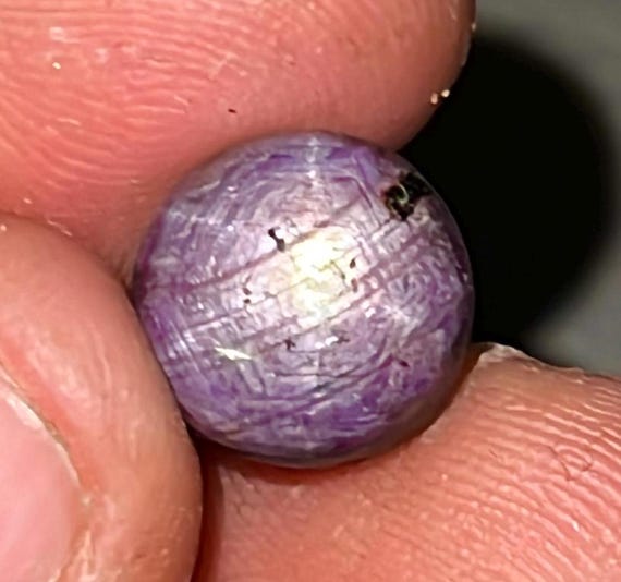 Natural Star Purple Sapphire Cabochon: Untreated Gemstone, 13.10 Carats Natural Star Purple Sapphire Cabochon: Untreated Gemstone, 13.10 Carats