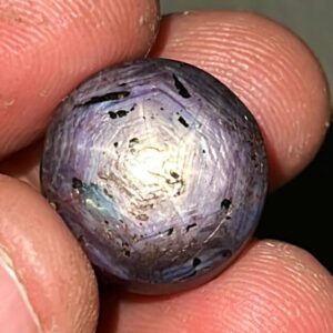 Natural Star Purple Sapphire Cabochon: 28.0 Carats, 15 MM