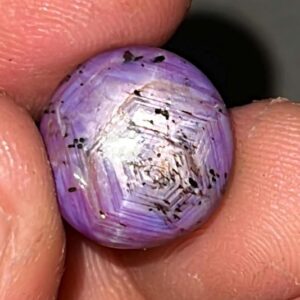 Natural Star Purple Sapphire Cabochon: September Birthstone, 18.90 Carats