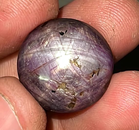 Natural Star Purple Sapphire Cabochon: September Birthstone (31.20 Carats, 18 Mm) Natural Star Purple Sapphire Cabochon: September Birthstone (31.20 Carats, 18 Mm)