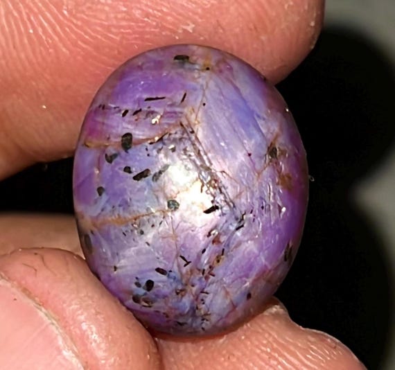 Natural Star Purple Sapphire Cabochon: September Birthstone (26.25 Carats)