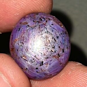 Natural Star Purple Sapphire Cabochon: September Birthstone (23.25 Carats)