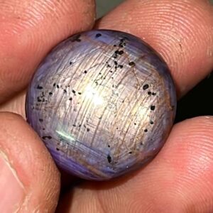 Natural Star Purple Sapphire Cabochon: September Birthstone (19 MM, 36.65 Carats)