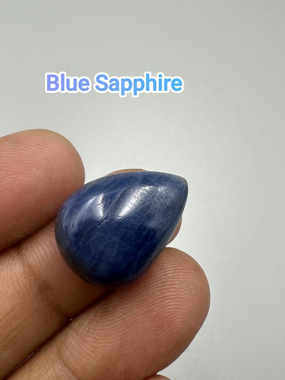 Rare 20ct Blue Sapphire Pear Cabochon | 20x14mm Gemstone Rare 20ct Blue Sapphire Pear Cabochon | 20x14mm Gemstone