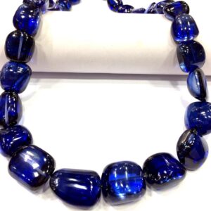 AAAA+ Extremely Beautiful~Rare~Blue Sapphire Smooth Nuggets Beads Large Size Nuggets Gemstone Beads Royal Blue Color Nuggets Beads 15”