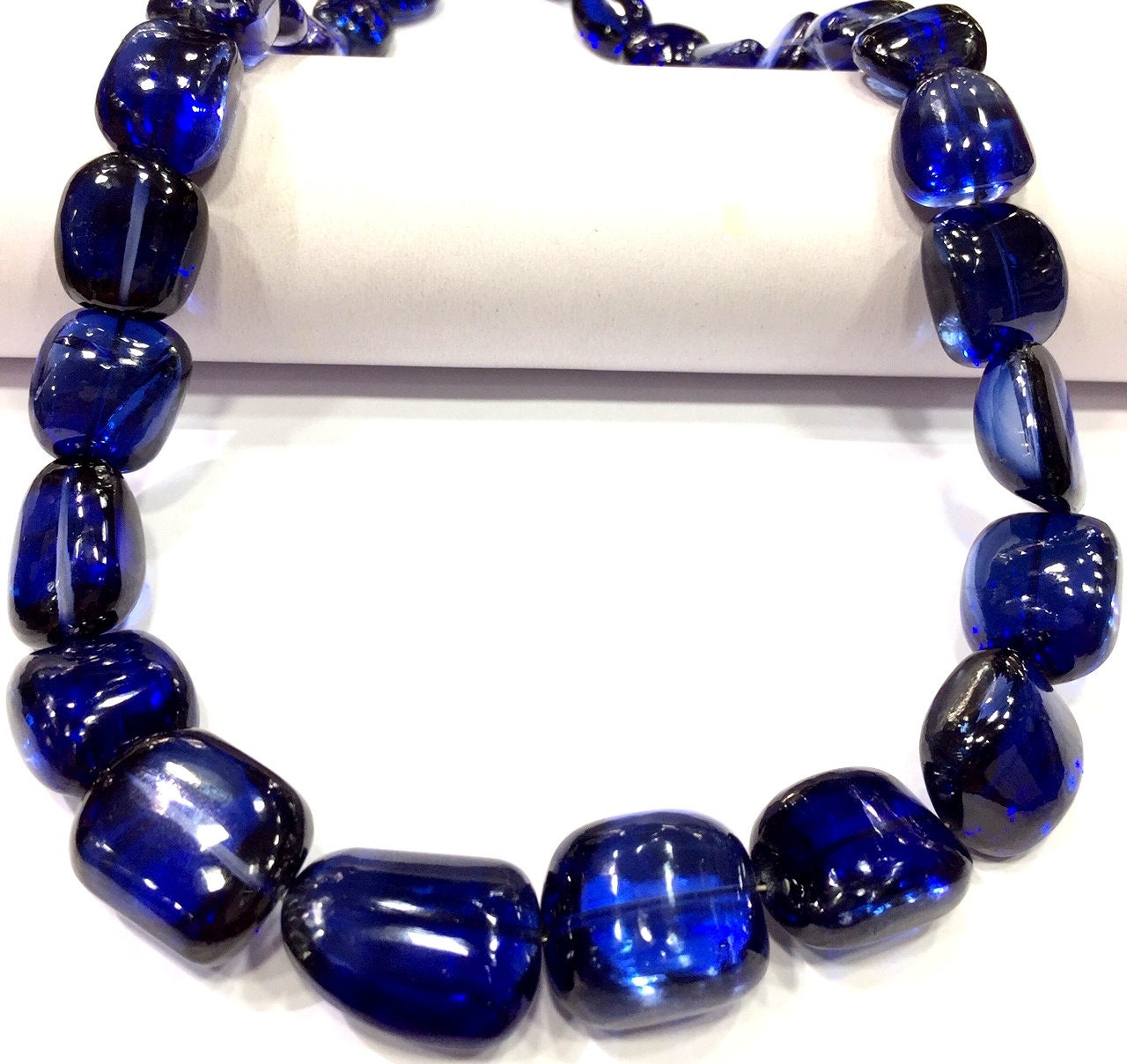 Aaaa+ Extremely Beautiful~rare~blue Sapphire Smooth Nuggets Beads Large Size Nuggets Gemstone Beads Royal Blue Color Nuggets Beads 15”