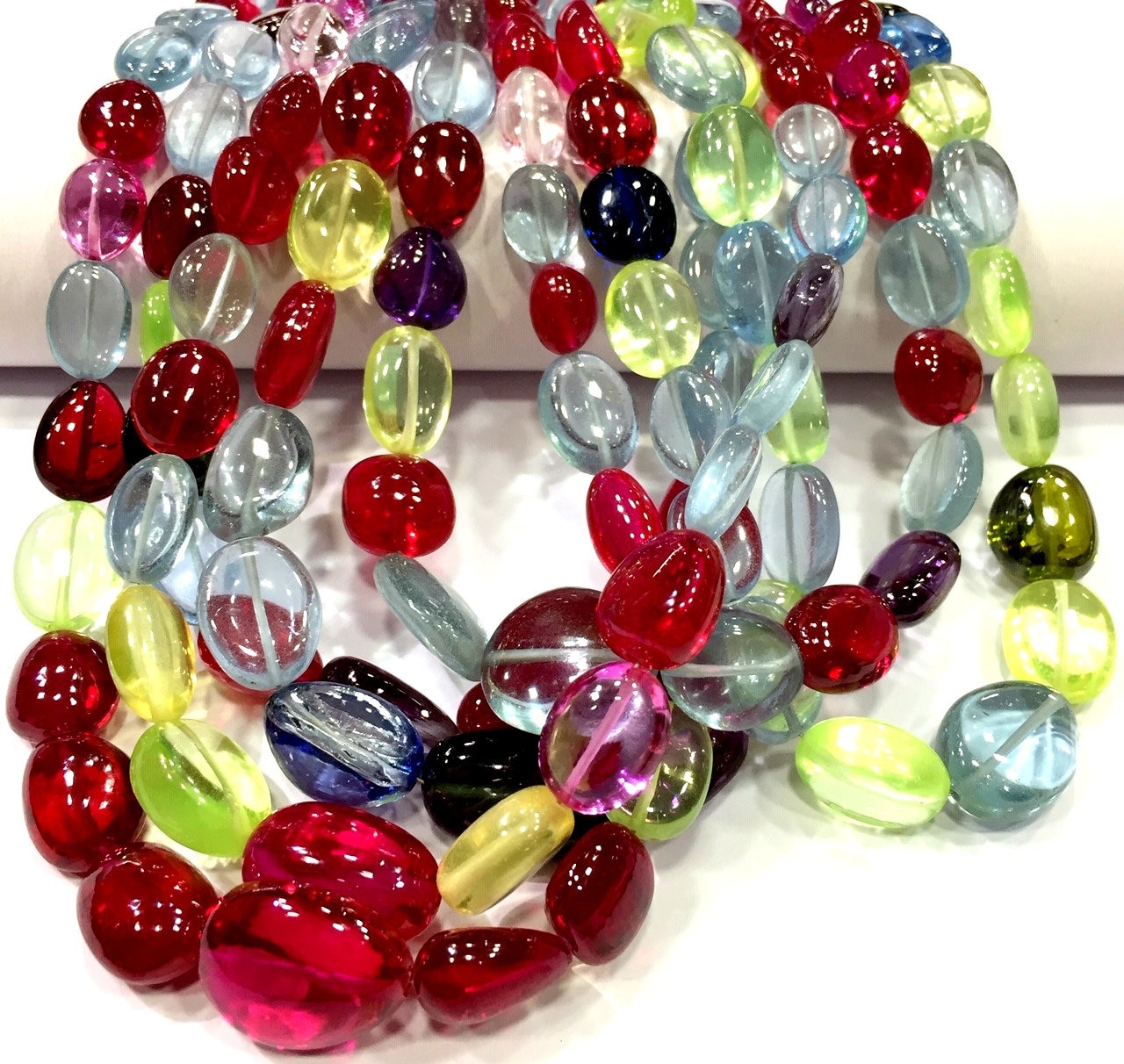 Aaaa+ Extremely Beautiful~wholesale Lot Multi Sapphire Smooth Nuggets Beads Polished Sapphire Nuggets Gemstone Beads 6 Strands Wholesale.