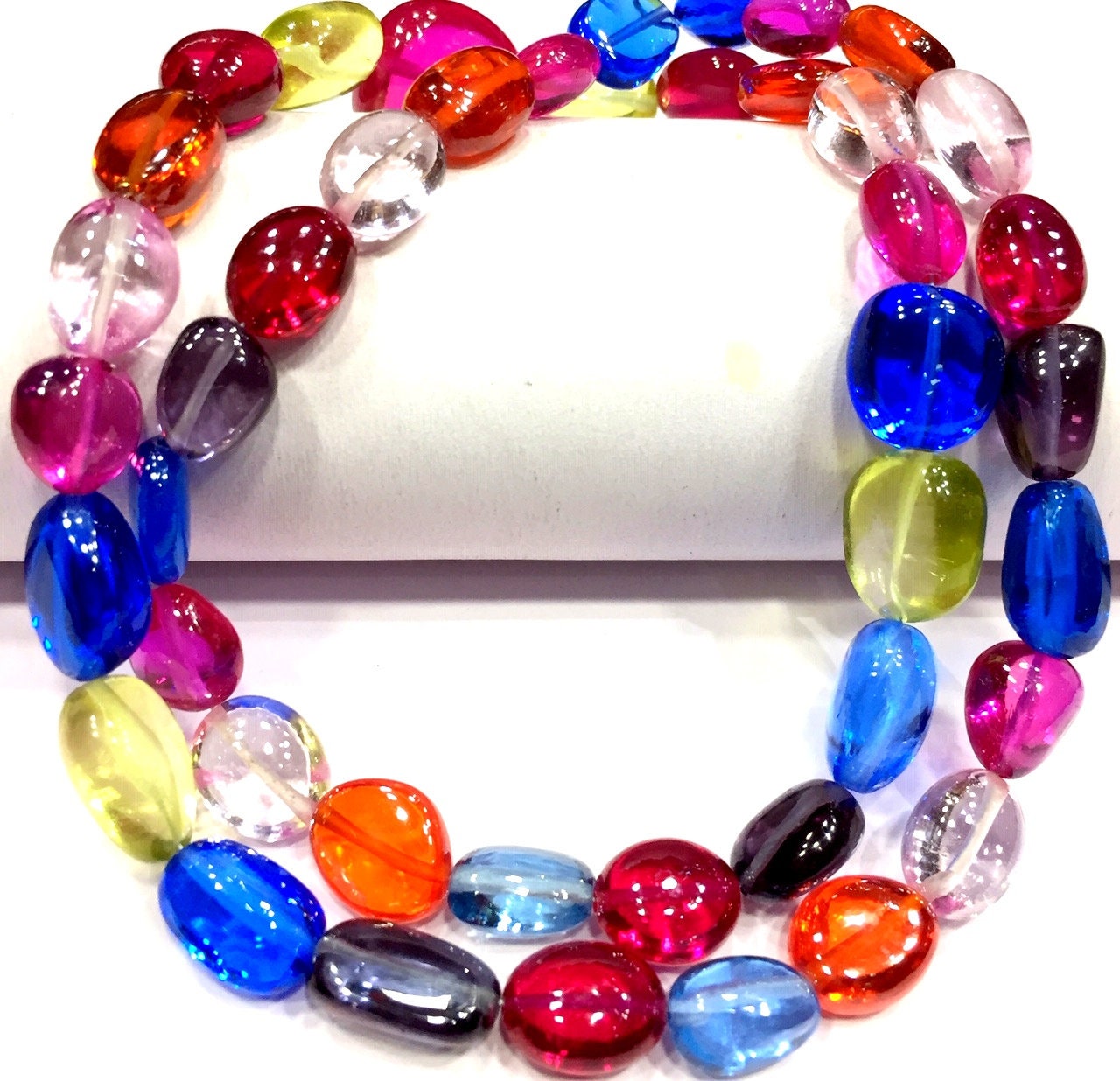 Aaaa++ Quality~sparkling~multi Sapphire Smooth Nuggets Beads Multi Disco Nuggets Beads Sapphire Nuggets Gemstone Beads Great Polished Nugget