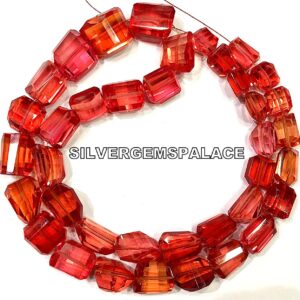AAAA+ Rarest~Padparadscha Sapphire Faceted Nuggets Beads, Juicy Orange Beads,Sapphire Gemstone Beads.Jewelry Making Beads,Sparkling Beads,