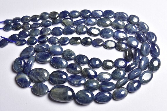 Blue Sapphire Nuggets Bead Strand - 14.5 Inches - Natural Beautiful Smooth African Sapphire Oval - Size Is 5x7-8x11 Mm #1982 Blue Sapphire Nuggets Bead Strand - 14.5 Inches - Natural Beautiful Smooth African Sapphire Oval - Size Is 5x7-8x11 Mm #1982