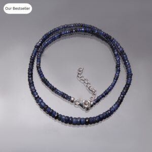 AAA++ Blue Sapphire beaded necklace- 3mm-5mm faceted rondelle gemstone necklace- precious stone jewelry- bridesmaid gifts-gifts for her/him AAA++ Blue Sapphire beaded necklace- 3mm-5mm faceted rondelle gemstone necklace- precious stone jewelry- bridesmaid gifts-gifts for her/him