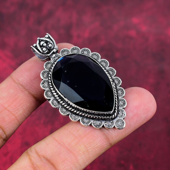 Blue Sapphire Pendant, 925 Sterling Silver Jewelry, Gemstone Jewelry, Handmade Pendant, Adjustable Chain Pendant, Necklace Anniversary Gifts Blue Sapphire Pendant, 925 Sterling Silver Jewelry, Gemstone Jewelry, Handmade Pendant, Adjustable Chain Pendant, Necklace Anniversary Gifts