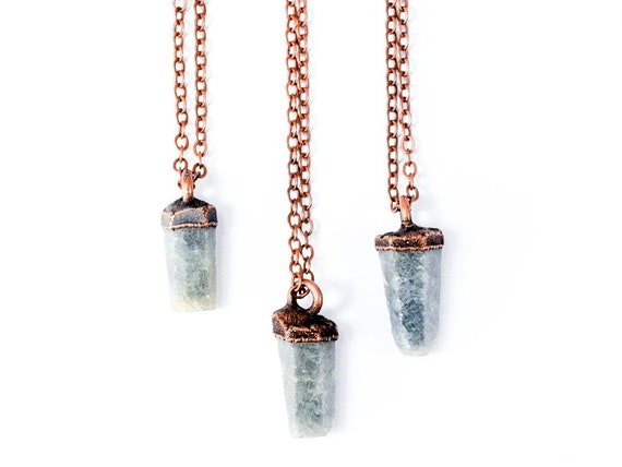Raw Sapphire Necklace | Raw Sapphire Crystal Pendant |  Rough Sapphire Crystal Pendant | Raw Crystal Pendant | Raw Blue Mineral Necklace