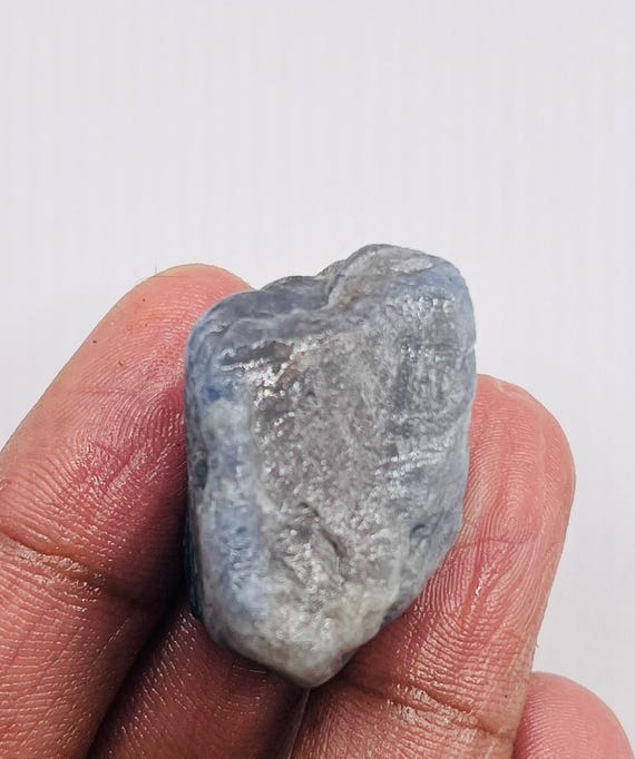 Blue Sapphire  Raw Crystal - Birthstone , Gemstone Sapphire Crystal Raw Kashmir Sapphire Untreated Stone Of Prosperity Healing Crysta 160cr