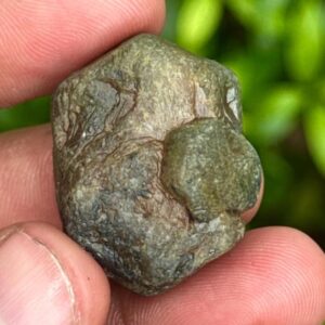 Raw Green Sapphire Specimen: 100.5 Carat Natural Record Keeper Stone Raw Green Sapphire Specimen: 100.5 Carat Natural Record Keeper Stone