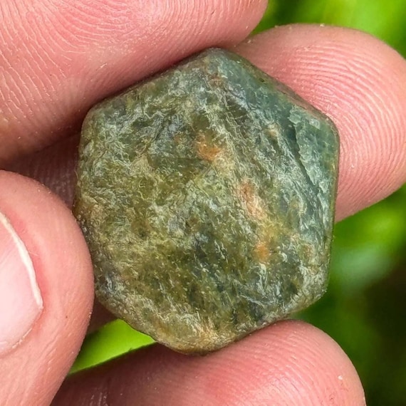 Raw Green Sapphire Specimen: 56.50 Carat Healing Crystal