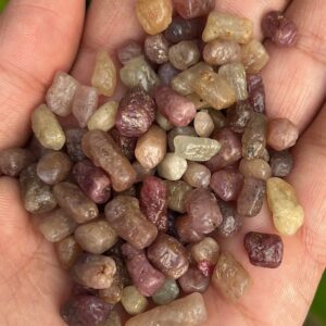 Natural Multi Sapphire Raw Crystals: Untreated Healing Gemstones Natural Multi Sapphire Raw Crystals: Untreated Healing Gemstones