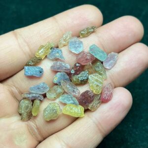 Natural Sapphire Rough Lot | Multi Color Raw Specimen 10-12mm Natural Sapphire Rough Lot | Multi Color Raw Specimen 10-12mm