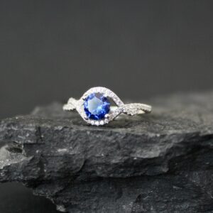 6mm Blue Sapphire ring Genuine Lab Grown sapphire engagement rings Sapphire rings for women Real Sapphire wedding rings september birthstone 6mm Blue Sapphire ring Genuine Lab Grown sapphire engagement rings Sapphire rings for women Real Sapphire wedding rings september birthstone