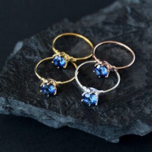 6mm Blue Sapphire ring Genuine Lab Grown sapphire engagement rings Sapphire rings for women Real Sapphire wedding rings september birthstone 6mm Blue Sapphire ring Genuine Lab Grown sapphire engagement rings Sapphire rings for women Real Sapphire wedding rings september birthstone