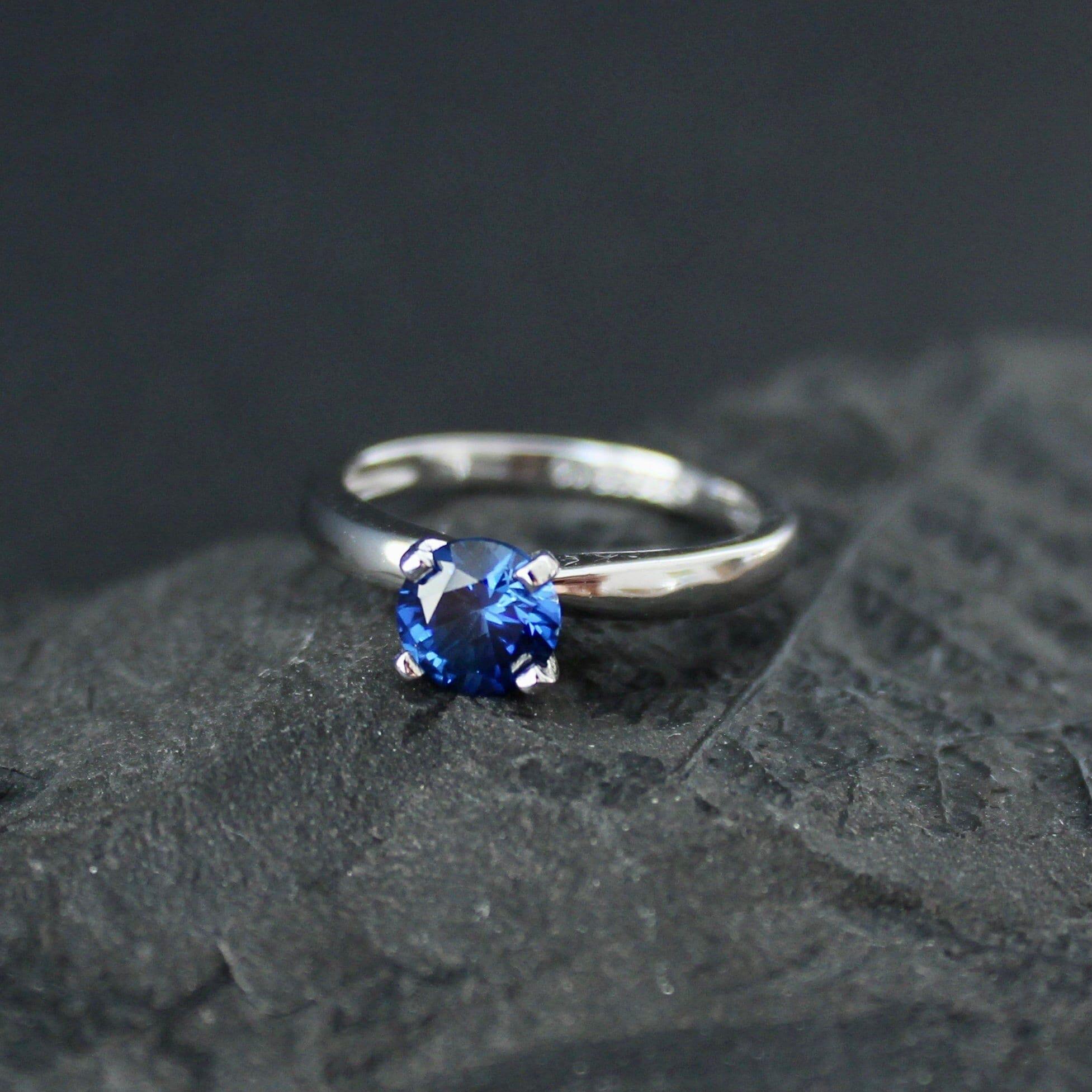 6mm Blue Sapphire Ring Genuine Lab Grown Sapphire Engagement Rings Sapphire Rings For Women Real Sapphire Wedding Rings September Birthstone 6mm Blue Sapphire Ring Genuine Lab Grown Sapphire Engagement Rings Sapphire Rings For Women Real Sapphire Wedding Rings September Birthstone