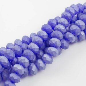 12mm Crystal Rondelle -2 Or 5 Or 10 Strands- Matt Sapphire