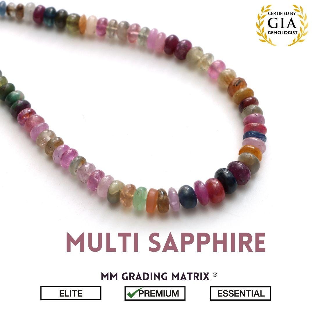 3.5 Mm To 6.5mm Multi Sapphire Smooth Rondelle Beads Strand 8 Inches, Multi Sapphire Gemstone Beads For Jewelry Making, Sapphire Gemstone 3.5 Mm To 6.5mm Multi Sapphire Smooth Rondelle Beads Strand 8 Inches, Multi Sapphire Gemstone Beads For Jewelry Making, Sapphire Gemstone