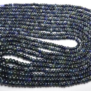 Sapphire Rondelle Bead Strand - 17 Inches - Natural Amazing Smooth Blue Sapphire Rondelles - Size Is 2.5-4 Mm #1843